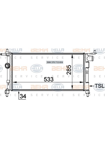Corsa B Combo 1.2-1.4 16V Radyatör (Mekanik Klimasız) 1300149 5550888410378QWE Gold