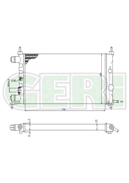 Radyatör RA0200770 Astra-G (98-) 1.4i 16V 1.6i 16V Klimalı 1300189 Gold