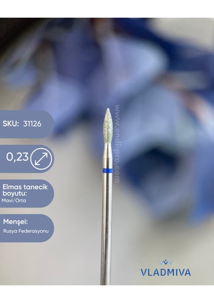 Elmas Freze Başlık (Yumuşak - Mavi) Ateş 0,23 Mm