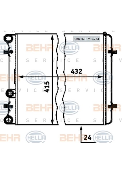 Golf 4-Iv Bora 1.4 16V Radyatör 1J0121253K 5550888197453S Gold
