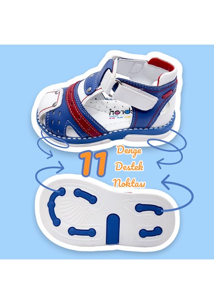 Ortopedik Erkek Bebek Sandaleti Hummer Serisi HMR2408 Benetton 23