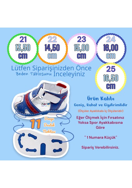 Ortopedik Erkek Bebek Sandaleti Hummer Serisi HMR2408 Benetton 23