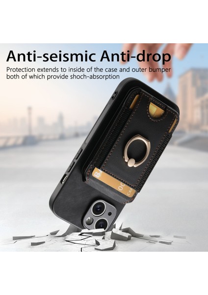iPhone 6 Plus / 6s Plus Için Retro Standlı Kart Manyetik Kılıf (Yurt Dışından) fırsatları