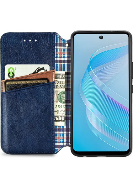 Infinix Smart 8 Için Preslenmiş Deri Kılıf (Yurt Dışından)