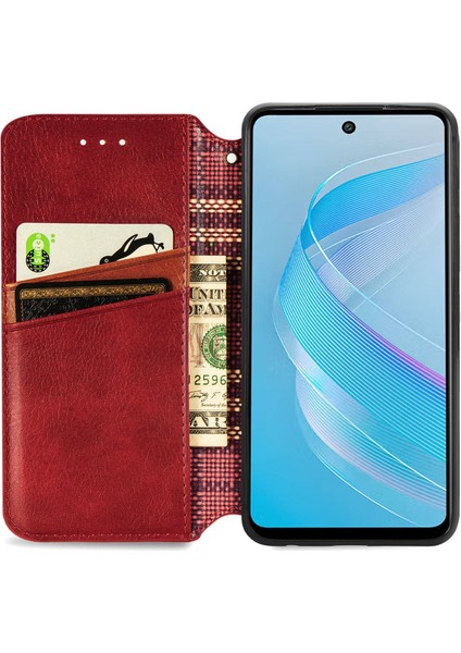 Infinix Smart 8 Için Preslenmiş Deri Kılıf (Yurt Dışından)