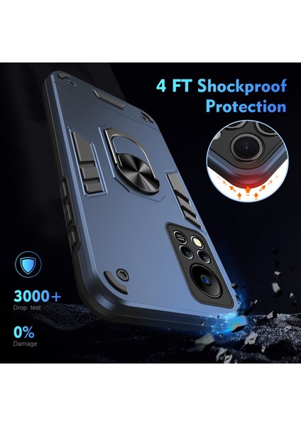 Infinix Hot 11S Nfc Için Halka Tutucu Telefon Kılıfı (Yurt Dışından)