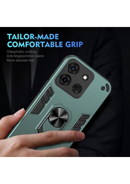 Infinix Smart 7 Hindistan Için Halkalı Tutucu Telefon Kılıfı (Yurt Dışından)