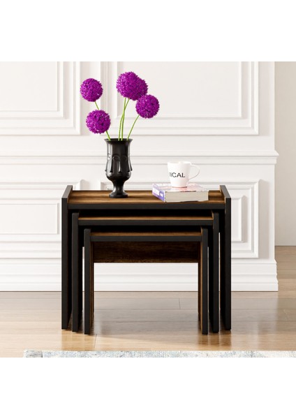 ZG4 3'lü Zigon Sehpa - Ceviz modelleri