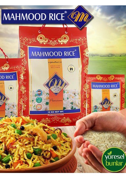 Mahmood Rıce Basmati 1121 Pirinç 900 gr x 3 Adet