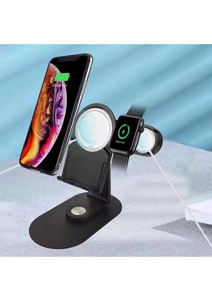 SX08 Magsafe Şarj Bölmeli Telefon - Akıllı Saat Standı fiyatları