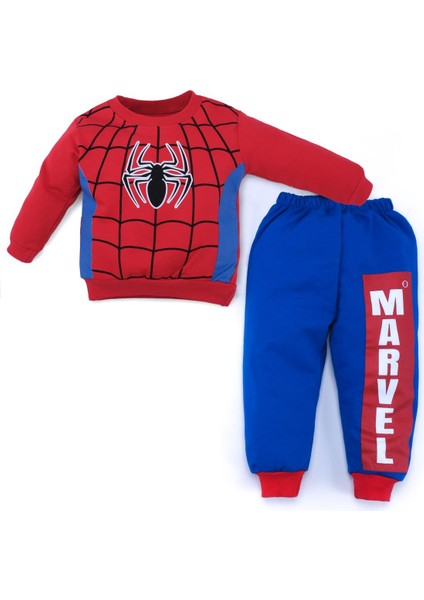 Erkek Çocuk Spiderman Örümcek Adam 3ip 2li Alt Üst Eşofman Takım