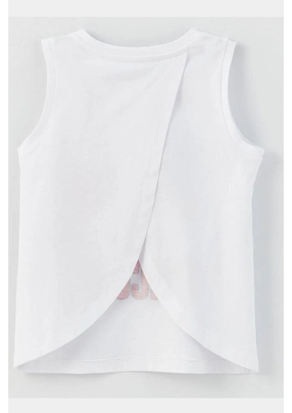 Kız Çocuk Pamuklu T-Shirt Beyaz - Flamingo fiyatları