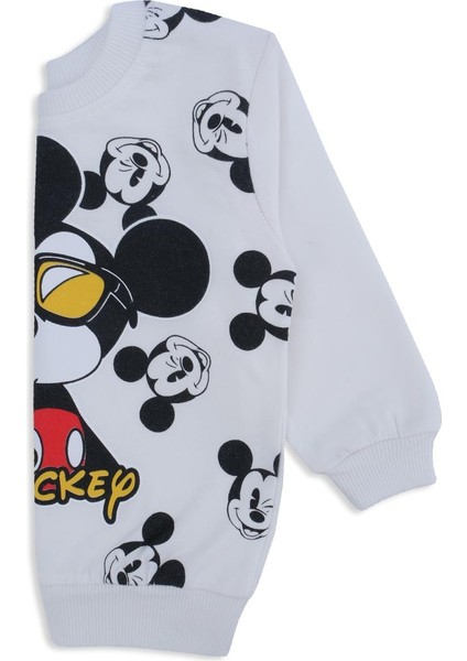 Erkek Çocuk Mickey Mouse Gözlüklü Baskılı 2'li Alt Üst Takım fiyatları