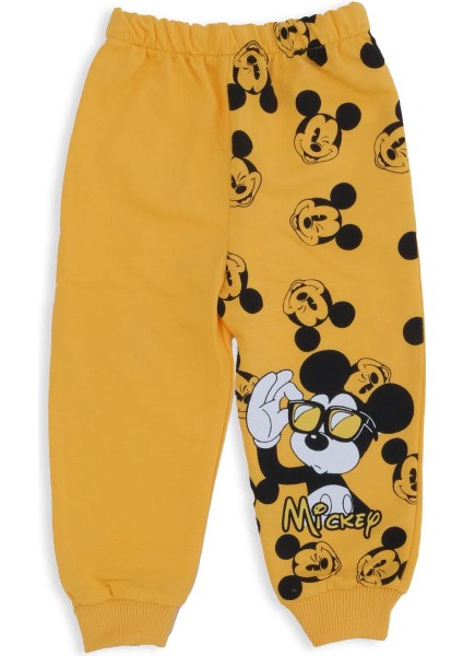 Erkek Çocuk Mickey Mouse Gözlüklü Baskılı 2'li Alt Üst Takım modelleri