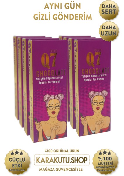 Lady Çikolata 8'li | Karakutu.shop | Performans Artrıcı | Bayanlara Özel