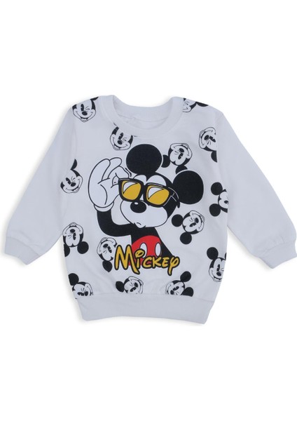Erkek Çocuk Mickey Mouse Gözlüklü Baskılı 2'li Alt Üst Takım fiyatları