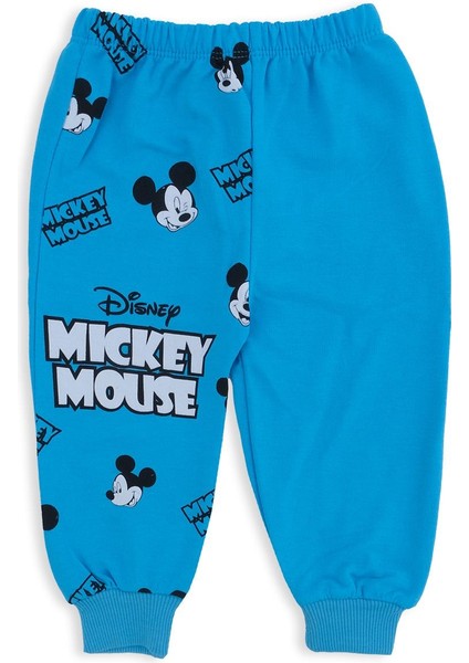 Erkek Çocuk Mickey Mouse Karakter Yazı Baskılı 2'li Alt Üst Takım