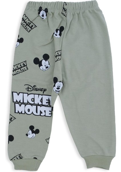 Erkek Çocuk Mickey Mouse Karakter Yazı Baskılı 2'li Alt Üst Takım modelleri