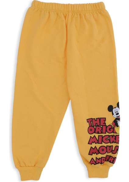 Erkek Çocuk Mickey Mouse Kare Baskılı 2'li Alt Üst Eşofman Takım modelleri