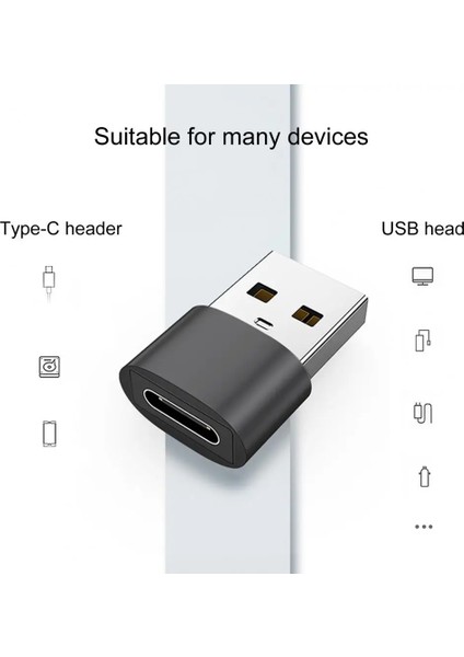USB 2.0 To Type-C Adaptörü USB Erkek Tip-C Dişi USB A To USB C Dönüştürücü (Rt8-A)