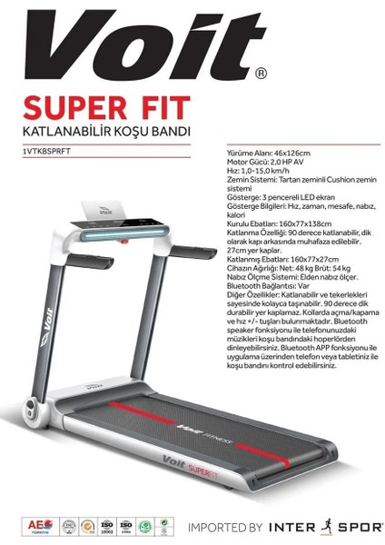 Super Fit Katlanabilir Koşu Bandı