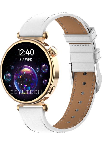 Watch Rose Gold HX4 Mini Akıllı Saat Tüm Telefonlara Uyumlu 3 Kordon Hediyeli 41MM