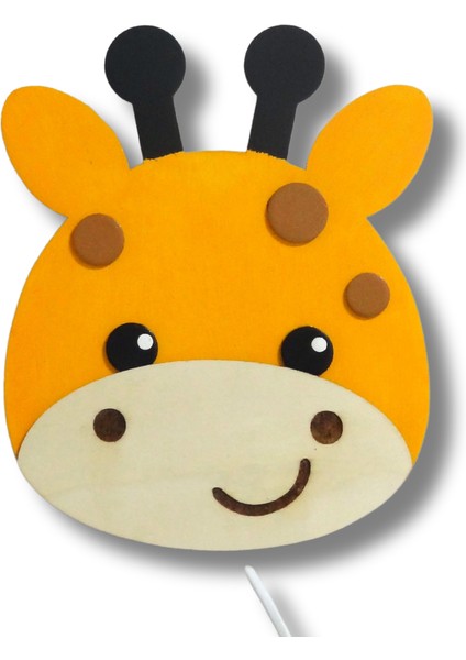 Handcrafted - Çocuk Odası El Yapımı Ahşap Gece Lambası Sarı Zürafa Elektrikli fiyatları