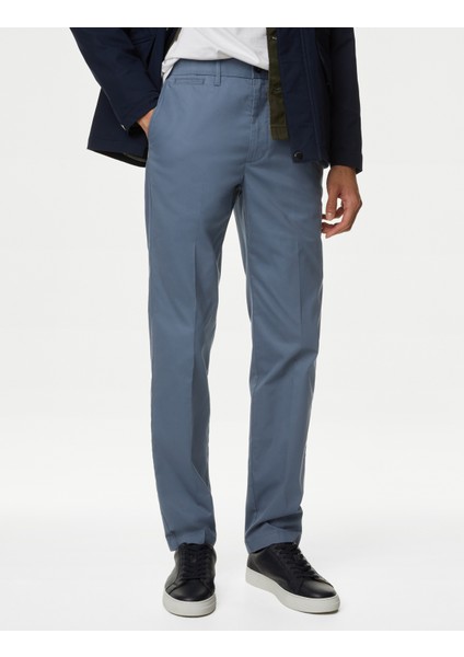 Regular Fit Hafif Dokulu Chino Pantolon fiyatları