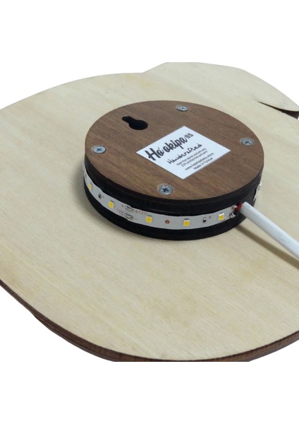 Handcrafted - Çocuk Odası El Yapımı Ahşap Gece Lambası Kahverengi Köpek Elektrikli fırsatları