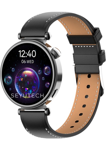 Watch Siyah HX4 mini Akıllı Saat Tüm Telefonlara Uyumlu 3 Kordon Hediyeli 41MM