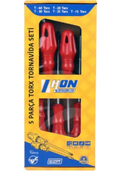 Screwdriver Torx Tornavida Seti 5 Parça