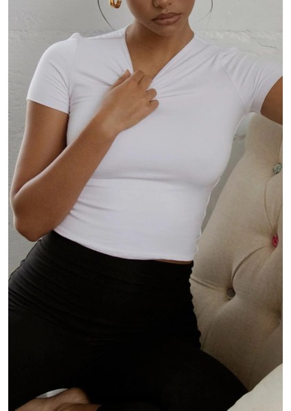 Fitted/vücuda Oturan Crop T-Shirt