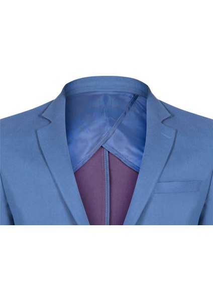 Italyan Stil Slim Fit Klasik Erkek Blazer Ceket Indigo fiyatları