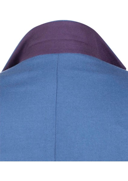 Italyan Stil Slim Fit Klasik Erkek Blazer Ceket Indigo modelleri