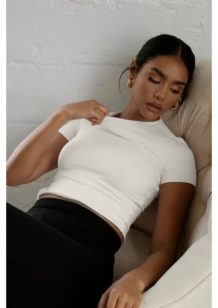 Fitted/vücuda Oturan Crop T-Shirt modelleri