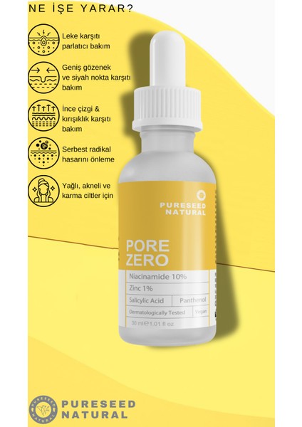 Pore Zero Geniş %10 Niacinamide Serum 30 ml