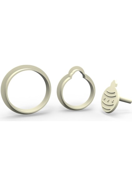 Yılbaşı Süs Kurabiye, Bisküvi, Kolye Ucu, Mühür Kalıp Seti - 4 cm
