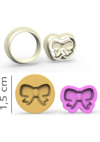 Fiyonk Kurabiye, Bisküvi, Kolye Ucu, Mühür Kalıp Seti - 1,5 cm fiyatları