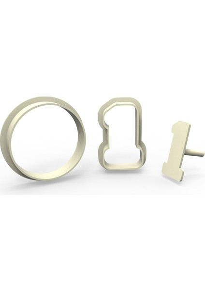 1 Rakam Kurabiye, Bisküvi, Kolye Ucu, Mühür Kalıp Seti - 2 cm fiyatları