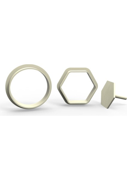 Altıgen Kurabiye, Bisküvi, Kolye Ucu, Mühür Kalıp Seti - 2,5 cm fiyatları