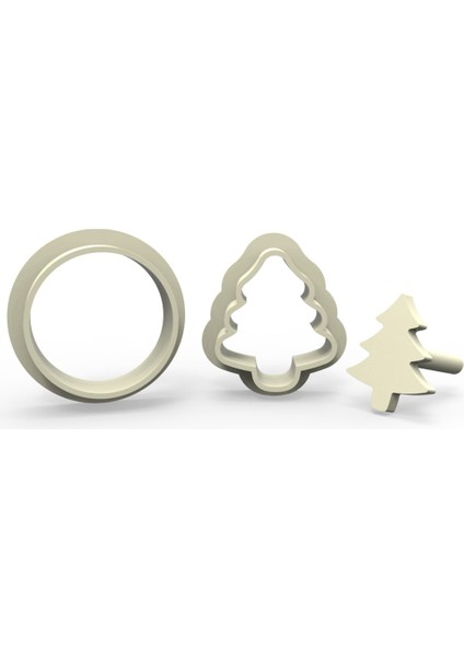 Çam Kurabiye, Bisküvi, Kolye Ucu, Mühür Kalıp Seti - 2,5 cm fiyatları