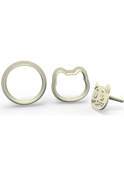 Kedi Kurabiye, Bisküvi, Kolye Ucu, Mühür Kalıp Seti - 4 cm fiyatları