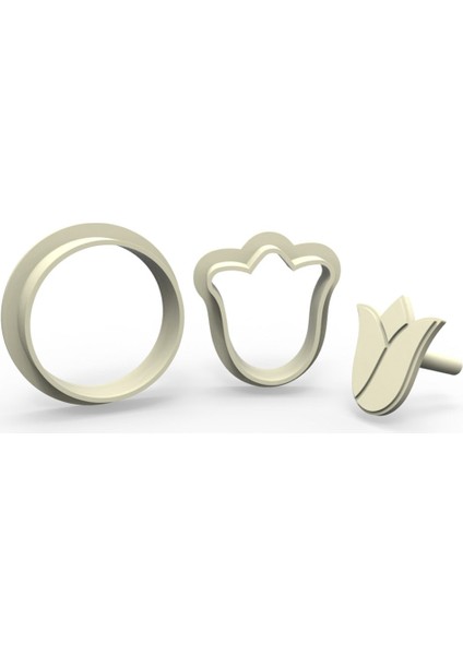 Lale Kurabiye, Bisküvi, Kolye Ucu, Mühür Kalıp Seti - 4 cm fiyatları