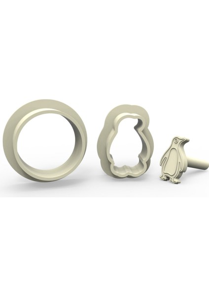 Penguen Kurabiye, Bisküvi, Kolye Ucu, Mühür Kalıp Seti - 2 cm fiyatları