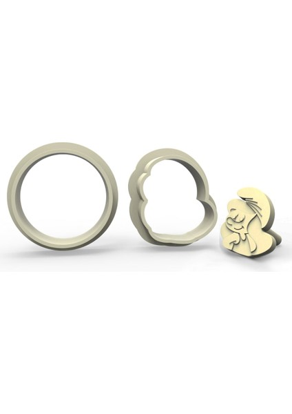 Şirine Kurabiye, Bisküvi, Kolye Ucu, Mühür Kalıp Seti - 2,5 cm fiyatları