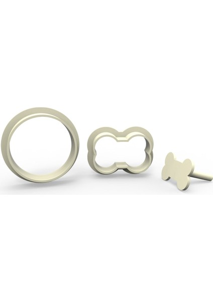 Kemik Kurabiye, Bisküvi, Kolye Ucu, Mühür Kalıp Seti - 3 cm fiyatları