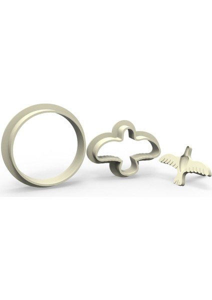 Kuş Kurabiye, Bisküvi, Kolye Ucu, Mühür Kalıp Seti - 3,5 cm fiyatları