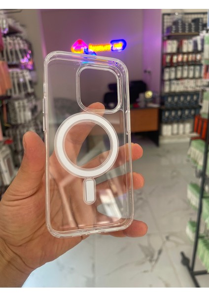 iPhone 14 Pro Max Şeffaf Magsafe Silikon Kılıf
