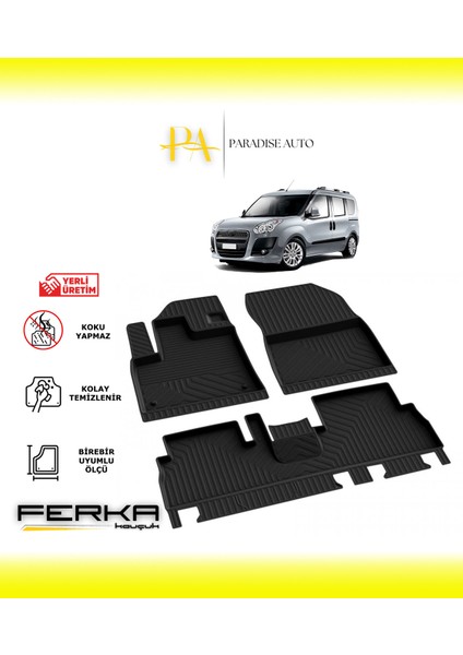 Fiat Doblo 2010-2019 4d Havuzlu Paspas