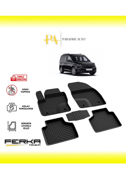 Ford Tourneo Connect 2 3 2021 ve Üstü 4d Havuzlu Paspas